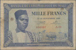 Mali: Banque De La République Du Mali, Lot With 4 Banknotes, 1960 And L.1960 (ND - Malí