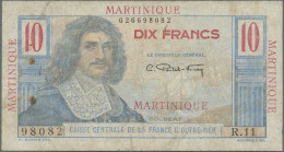 Martinique: Caisse Centrale De La France D'Outre-Mer – MARTINIQUE, Set With 3 Ba - Other & Unclassified
