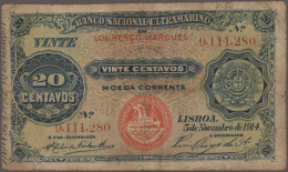 Mozambique: Banco Nacional Ultramarino, Lot With 12 Banknotes, Series 1914-1945, - Moçambique