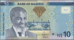 Namibia: Bank Of Namibia, Lot With 5 Banknotes, 2012 Series, With 10, 20, 50, 10 - Namibia