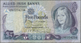 Northern Ireland: Allied Irish Bank, Lot With 2x 5 Pounds And 10 Pounds, 1982-19 - Andere & Zonder Classificatie