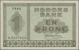 Norway: Norges Bank, Lot With 7 Banknotes, 1917-1967 Series, With 2x 1, 2x 2, 5 - Noruega