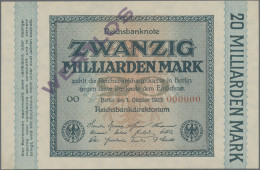 Deutschland - Deutsches Reich Bis 1945: Reichsbanknote 20 Milliarden Mark 1923 M - Other & Unclassified