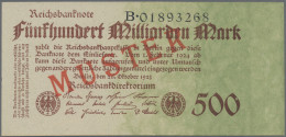 Deutschland - Deutsches Reich Bis 1945: Reichsbanknote 500 Milliarden Mark 1923 - Other & Unclassified