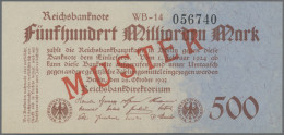 Deutschland - Deutsches Reich Bis 1945: Reichsbanknote 500 Milliarden Mark 1923 - Other & Unclassified