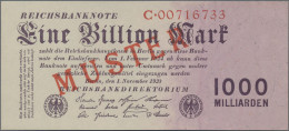 Deutschland - Deutsches Reich Bis 1945: Reichsbanknote 1 Billion Mark 1923 MUSTE - Otros & Sin Clasificación