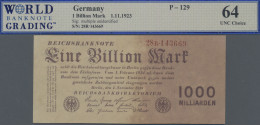 Deutschland - Deutsches Reich Bis 1945: Reichsbanknote, 1 Billion Mark 1923, Fir - Sonstige & Ohne Zuordnung