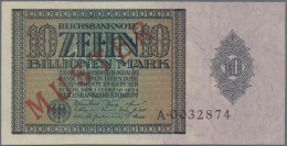 Deutschland - Deutsches Reich Bis 1945: Reichsbanknote 10 Billionen Mark 1924 MU - Other & Unclassified