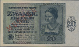 Deutschland - Deutsches Reich Bis 1945: Reichsbanknote 20 Billionen Mark 1924 MU - Sonstige & Ohne Zuordnung