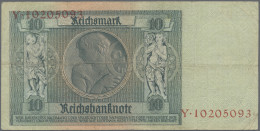 Deutschland - Deutsches Reich Bis 1945: Lot Mit 7 Banknoten, 3x 1 Und 2 Rentenma - Sonstige & Ohne Zuordnung