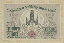 Deutschland - Nebengebiete Deutsches Reich: Danzig, Stadtgemeinde, 100 Mark 1922 - Andere & Zonder Classificatie