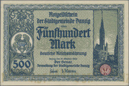 Deutschland - Nebengebiete Deutsches Reich: Danzig, Stadtgemeinde, 500 Mark 1922 - Other & Unclassified