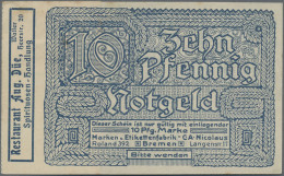 Deutschland - Briefmarkennotgeld: Bremen, Aug. Düe, Restaurant, Briefmarkengeld - Autres & Non Classés