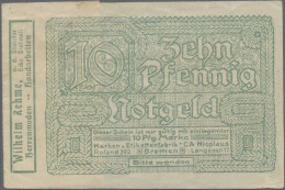 Deutschland - Briefmarkennotgeld: Bremen, Wilhelm Rehme, Herrenmoden, Briefmarke - Other & Unclassified