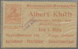 Deutschland - Briefmarkennotgeld: Köln, Albert Kluth, Wechselgeld-Wertmarke, 10 - Sonstige & Ohne Zuordnung