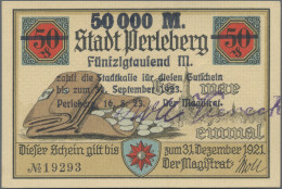 Deutschland - Notgeld - Berlin Und Brandenburg: Perleberg, Stadt, 4 X 50 Tsd. Ma - Lokale Ausgaben