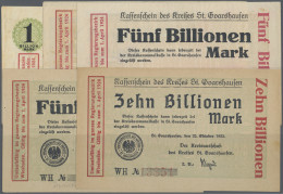 Deutschland - Notgeld - Hessen: St. Goarshausen, Kreis, 1 Billion Mark, Serie Z, - Lokale Ausgaben