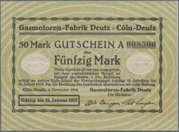 Deutschland - Notgeld - Rheinland: Köln-Deutz, Gasmotoren-Fabrik Deutz, 5, 20, 5 - [11] Local Banknote Issues