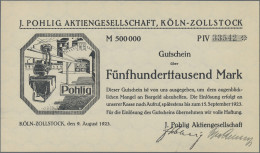 Deutschland - Notgeld - Rheinland: Köln-Zollstock, J. Pohlig Aktiengesellschaft, - [11] Emissioni Locali