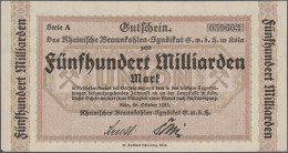 Deutschland - Notgeld - Rheinland: Köln Und Stadtteile, Umfangreicher Notgeldbes - [11] Local Banknote Issues