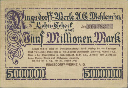 Deutschland - Notgeld - Rheinland: Mehlem, Ringsdorff-Werke A.-G., 200 Tsd., 5 M - [11] Local Banknote Issues