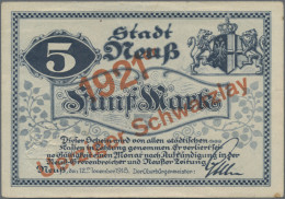 Deutschland - Notgeld - Rheinland: Neuss, Stadt, 5 Mark, 12.11.1918, Mit Überdru - [11] Emisiones Locales