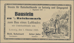 Deutschland - Notgeld - Sachsen: Leisnig, Verein Für Naturheilkunde, 1/2 Reichsm - Lokale Ausgaben