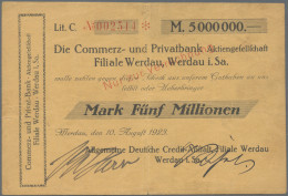Deutschland - Notgeld - Sachsen: Werdau, ADCA Filiale Werdau, 5 Mio. Mark, 10.8. - [11] Local Banknote Issues