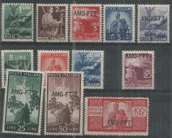 Trieste "A" AMG-FTT 1950 Democratica OVPT SPST 1 Riga - Cpl 12v Set MNH** Condition - Collections