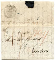 TURQUIE - SMYRNE MANUSCRIT + ACHEMINEUR DE CONSTANTINOPLE SUR LETTRE DE SMYRNE, 1826 - ...-1858 Préphilatélie