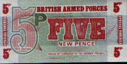 UK UNITED KINGDOM GREAT BRITAIN - 1972 - BRITISH ARMED FORCES - 5 New Pence - Pick M47 - UNC           MyRef:DB - Autorità Militare Britannica