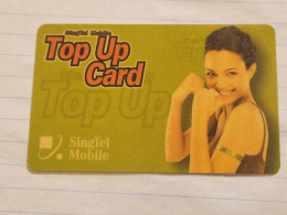 SINGAPORE-(SG-HI-REF-0005)-TOP UP CARD-(255)($50)(475268)(2.2.01)-used Card+1card Prepiad Free - Singapour