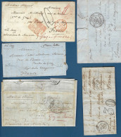 Inde - 5 Lettres Indes Bangalore Et Ballapooram - 1860 - Pour La France - Marque De Passage - Pour Curé De La Mayenne - Collections, Lots & Series