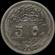 LaZooRo: Egypt 5 Piastres 1917 XF - Silver - Egypte