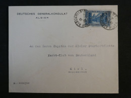 DG7 ALGERIE  BELLE   LETTRE  1930    CONSULAT ALLEMAND A   ALGER  A KIEL GERMANY++++ AFF. INTERESSANT - Lettres & Documents