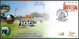 India 2023 Howrah Union, Club, Cricket, Football, Scoccer, Vollyball, Hockey,Ball, Bat,Stick ,Sp Cover (**) Inde Indien - Briefe U. Dokumente