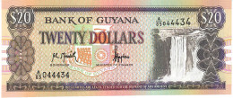 GUYANA P96a 20 DOLLARS 1996  #A/89 Signature 10 FIRST SIGNATURE VARIETY UNC. - Guyana