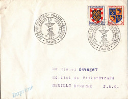 N°625 V -cachet Fédération Internale Pharmaceutique -Paris- 1953- - Pharmacie