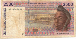 W.A.S. LETTER K = SENEGAL P712Ka 2500 FRANCS (19)92 1992  FINE - Westafrikanischer Staaten
