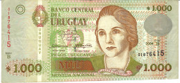 URUGUAY P91a 1000 PESOS URUGUAYOS 2004 Serie B   VF    NO P.h. - Uruguay