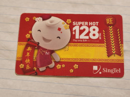 SINGAPORE-(SG-HI-REF-0054)-SUPER HOT-$128-(260)($128)(4271542173)(21.07.11)-used Card+1card Prepiad Free - Singapour