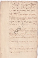Manuscript 1745 Vosselare - Verpachting Van Tienden   (V2859) - Manuscripten