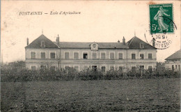 Fontaines Ecole D'Agriculture School Scuola Saône-et-Loire Cpa Voyagée En TB.Etat - Andere & Zonder Classificatie