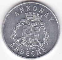 07 . Ardèche.  Annonay - Union Commerciale Et Industrielle 25 Centimes 1918 En Aluminium, Superbe  - Monétaires / De Nécessité