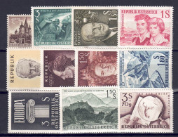 Österreich 1960 - Jahrgang Mit ANK-Nr. 1115 - 1125, MiNr. 1073 - 1083, Postfrisch ** / MNH - Annate Complete