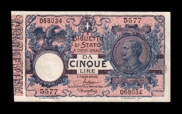 Italia Italy 5 Lire 1904 Pick 23f(2) Ebc/+ Xf/+ - Italië– 5 Lire