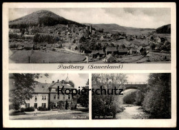 ÄLTERE POSTKARTE PADBERG SAUERLAND PANORAMA AM SCHLOSS AN DER DIEMEL BREDELAR KREIS BRILON MARSBERG Ansichtskarte AK - Marsberg