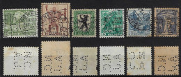 Switzerland 1925 6 Stamp Perfin N.C./A.J. By Naville & Cie SA Agence De Journaux Newspaper Agency Lochung Perfore - Perfin