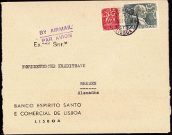603400 | Brief Mit Firmenlochung Perfin Der Banco Esperito Santo E Comercial, Lisboa  | -, -, - - Storia Postale