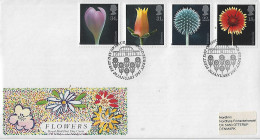 GB 1987  Flowers (o) Mi.1097-1100  FDC - 1981-1990 Decimal Issues